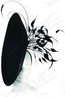 Profile headpiece with feathers Church Hats Profile headpiece with feathers Church Hats